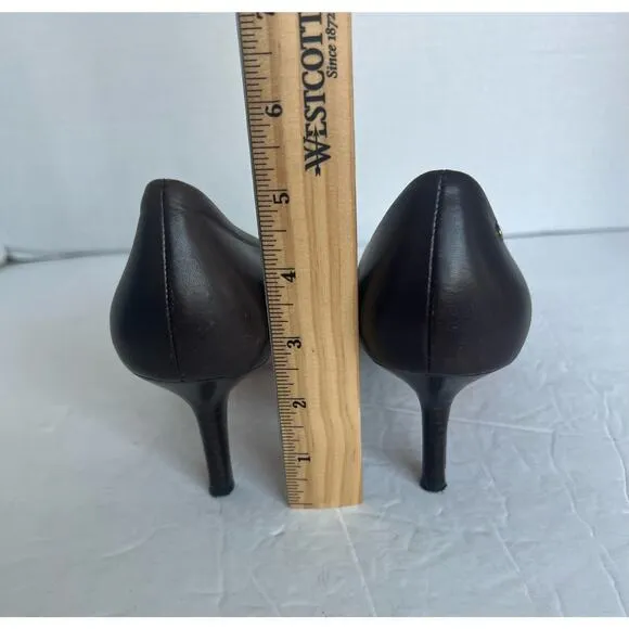 Coach Missy Women's Brown Soft Leather Napa Round Toe Pump Heel Shoes Size 9B