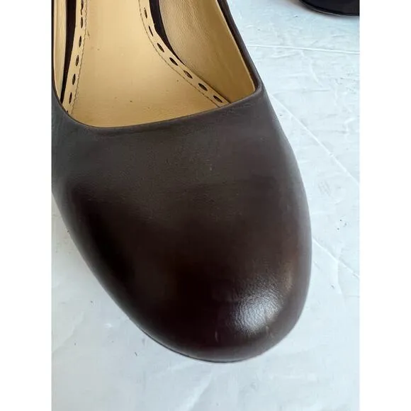 Coach Missy Women's Brown Soft Leather Napa Round Toe Pump Heel Shoes Size 9B