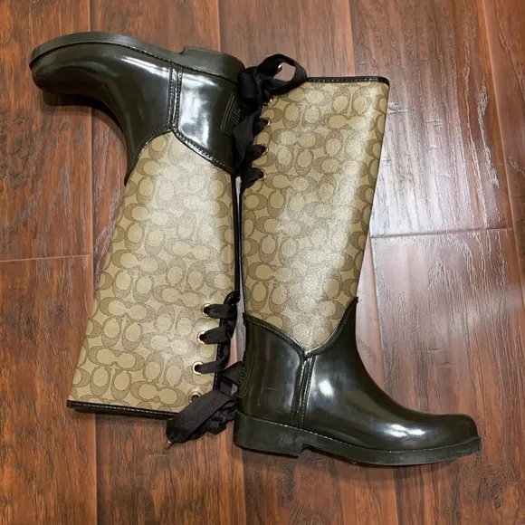 Coach Monogram Rain Boots