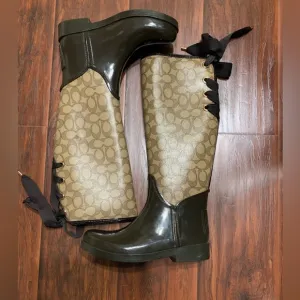 Coach Monogram Rain Boots