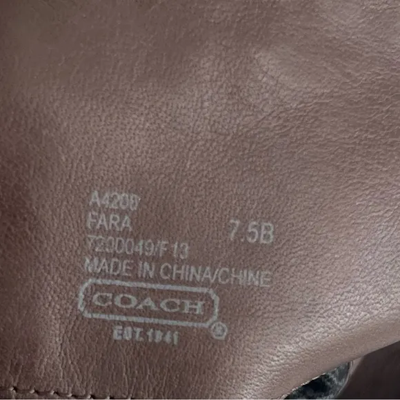 COACH Signature “C” Leather &amp; Suede Brown Boots, EUC