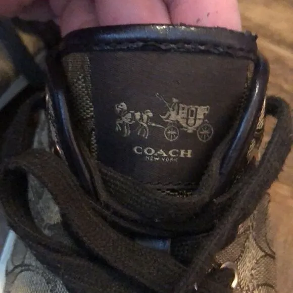 COACH brown “Empire” canvas sneakers brown size 8B
