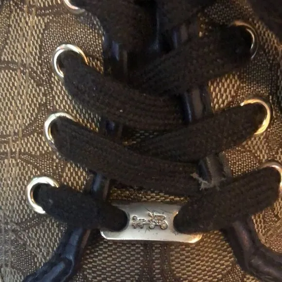 COACH brown “Empire” canvas sneakers brown size 8B