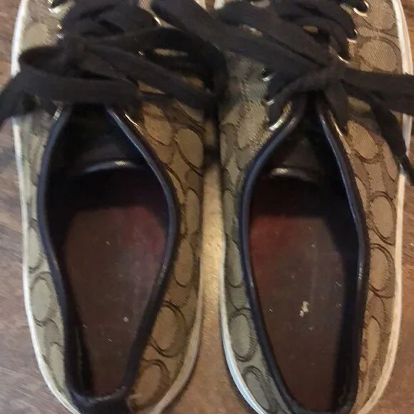 COACH brown “Empire” canvas sneakers brown size 8B