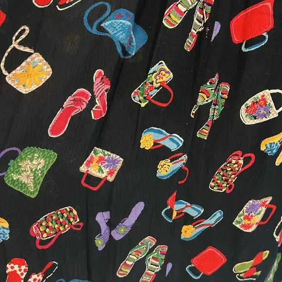 Coldwater Creek - 1X, vintage crepe maxi skirt