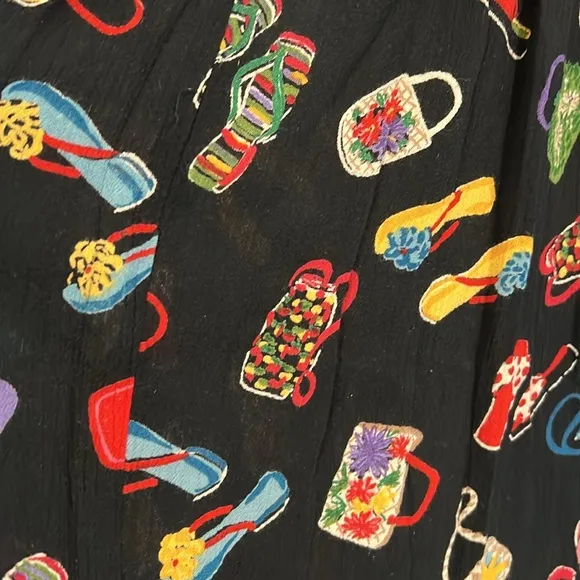 Coldwater Creek - 1X, vintage crepe maxi skirt