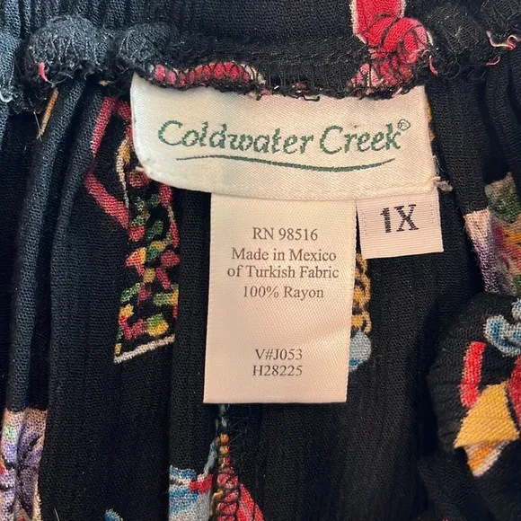 Coldwater Creek - 1X, vintage crepe maxi skirt