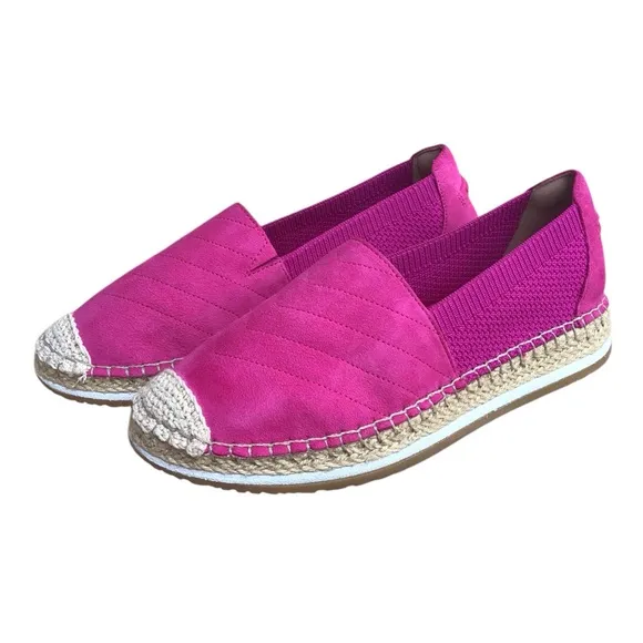 Cole Haan Cloudfeel Espadrille Pink Suede Loafer Slip On Shoes Size 7.5B