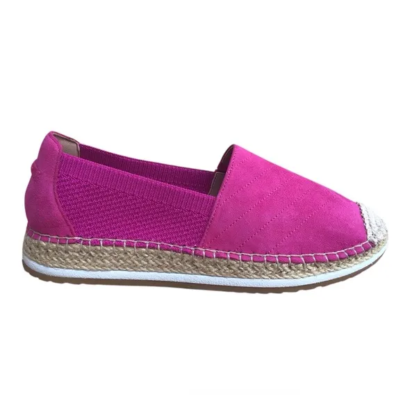 Cole Haan Cloudfeel Espadrille Pink Suede Loafer Slip On Shoes Size 7.5B