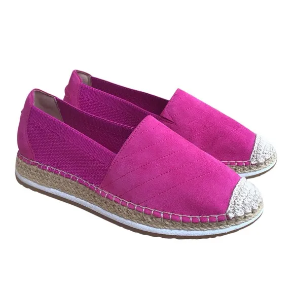 Cole Haan Cloudfeel Espadrille Pink Suede Loafer Slip On Shoes Size 7.5B