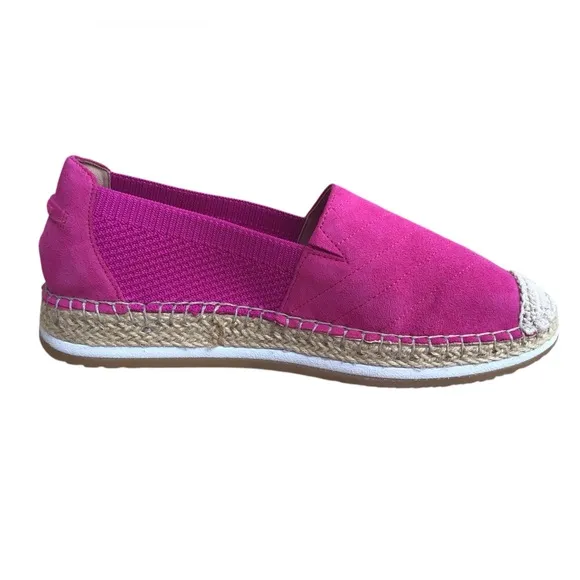 Cole Haan Cloudfeel Espadrille Pink Suede Loafer Slip On Shoes Size 7.5B