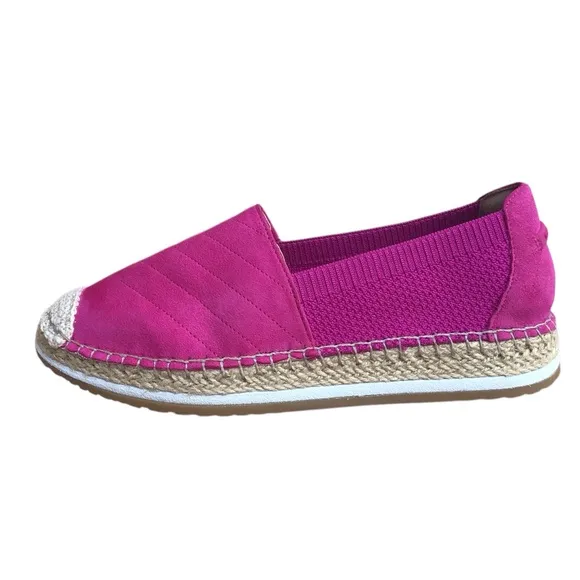 Cole Haan Cloudfeel Espadrille Pink Suede Loafer Slip On Shoes Size 7.5B
