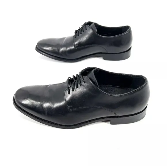 Cole Haan Derby Shoes Mens Size 10 Black Leather Lace Up Classic