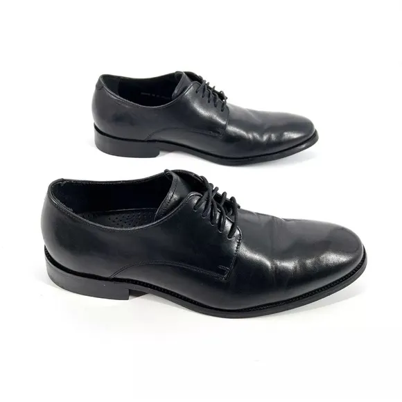 Cole Haan Derby Shoes Mens Size 10 Black Leather Lace Up Classic