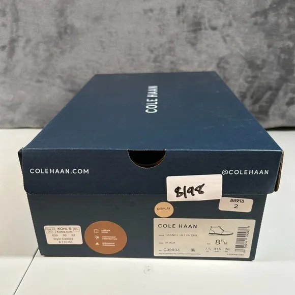 Cole Haan Grand Ultra Chukka Dress Ankle Boots Black Leather‎ Mens 8.5 M New