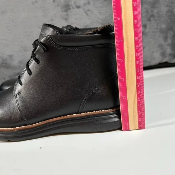 Cole Haan Grand Ultra Chukka Dress Ankle Boots Black Leather‎ Mens 8.5 M New