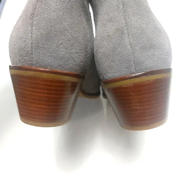 COLE HAAN Gray Suede Ankle Boots Size 8 NWNT