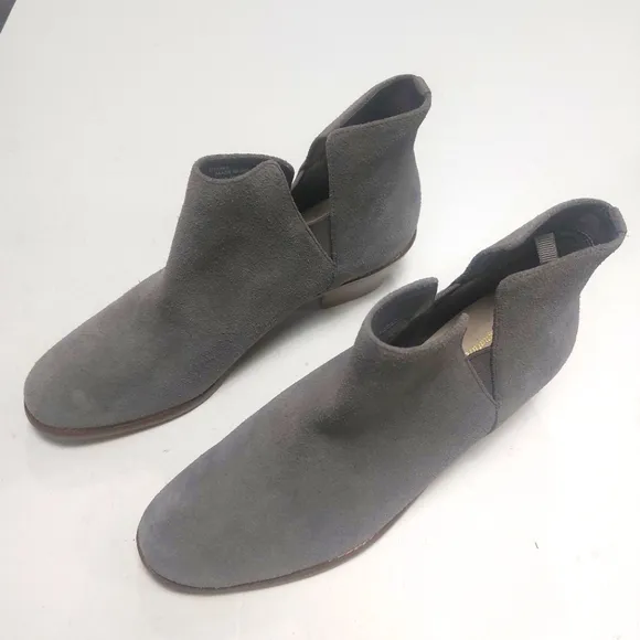 COLE HAAN Gray Suede Ankle Boots Size 8 NWNT