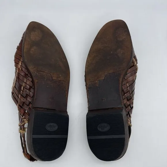 Cole Haan Huarache Woven Slingback Sandals Men's Size 11M Brown Leather Slip On