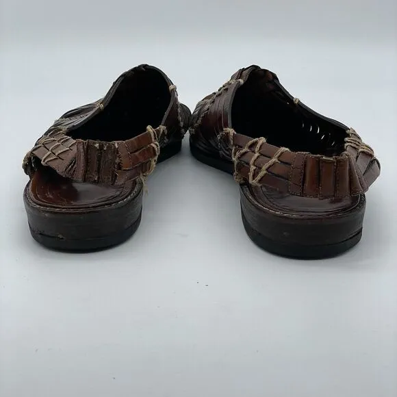 Cole Haan Huarache Woven Slingback Sandals Men's Size 11M Brown Leather Slip On