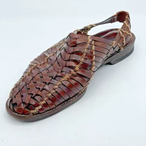 Cole Haan Huarache Woven Slingback Sandals Men's Size 11M Brown Leather Slip On