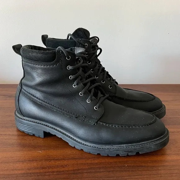Cole Haan Men's Grantland Lace Up Ankle Boots Black Waterproof Size 11