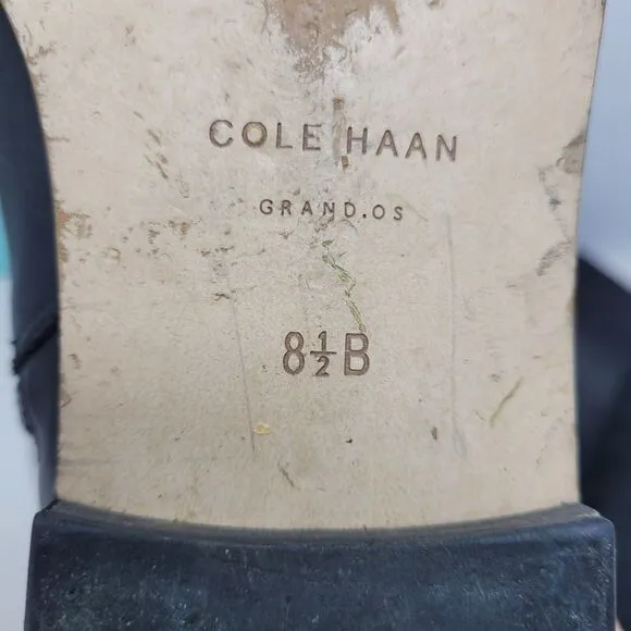 Cole Haan Rigby Riding Boots Quilted Leather Black Womens Sz 8.5 B Style W02401