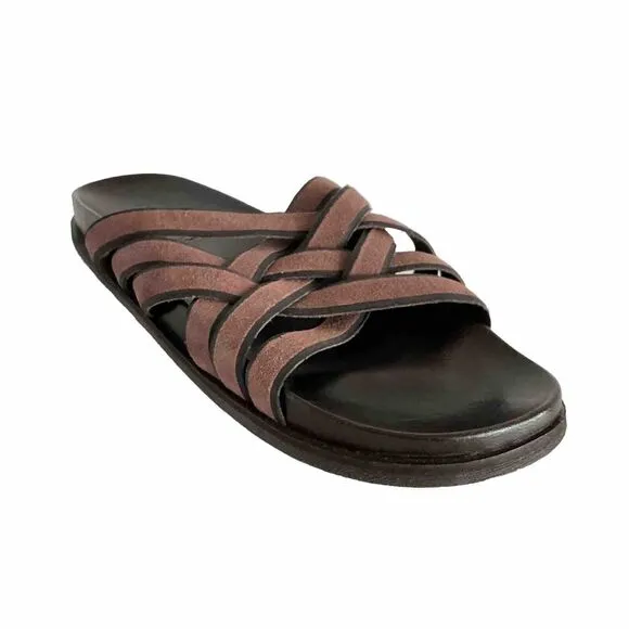 Cole Haan Sandals 11M Brown Feathercraft Woven Open-toe Fisherman