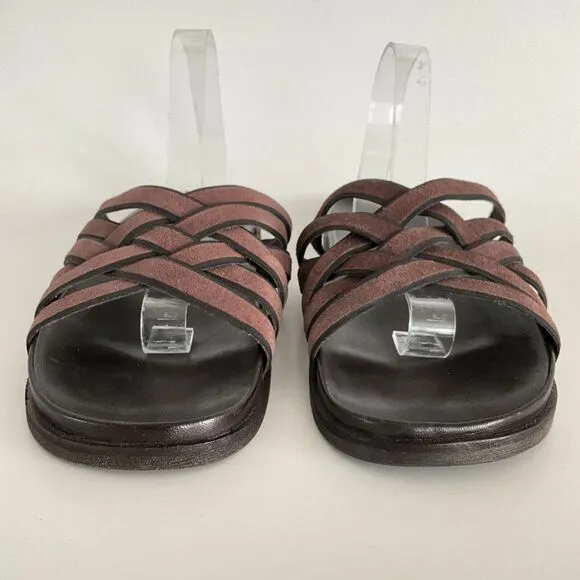 Cole Haan Sandals 11M Brown Feathercraft Woven Open-toe Fisherman