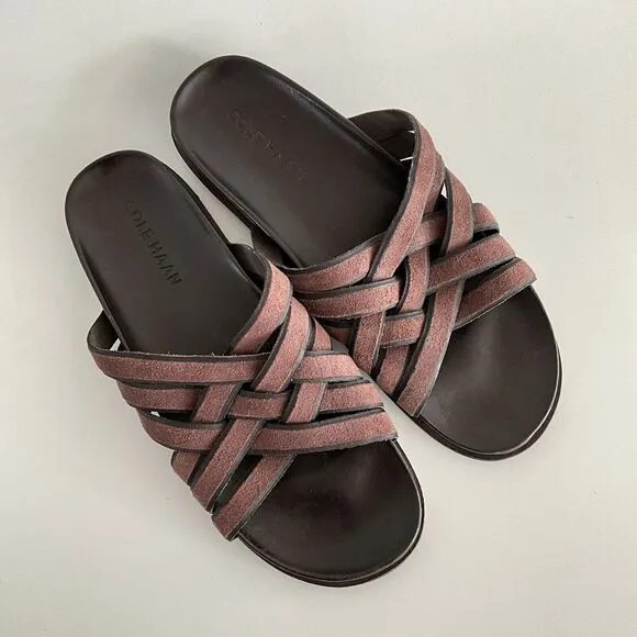 Cole Haan Sandals 11M Brown Feathercraft Woven Open-toe Fisherman