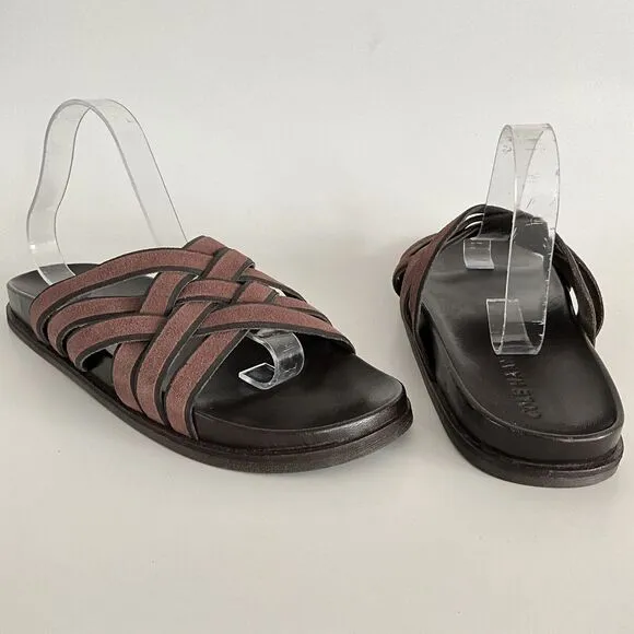 Cole Haan Sandals 11M Brown Feathercraft Woven Open-toe Fisherman