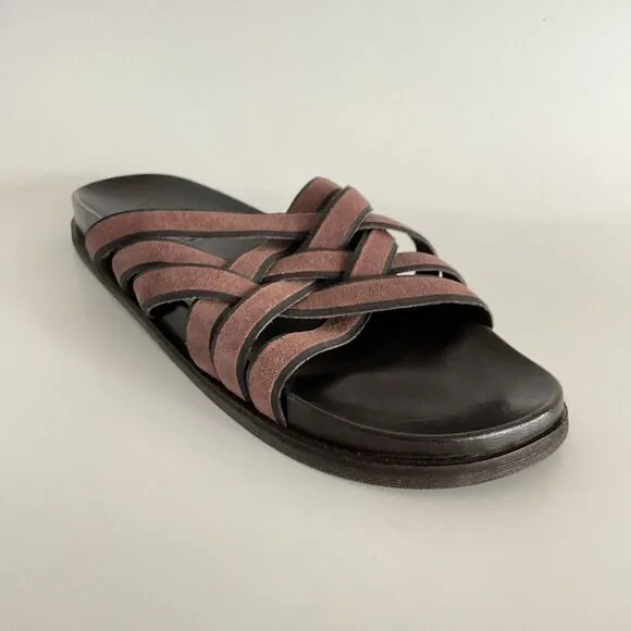 Cole Haan Sandals 11M Brown Feathercraft Woven Open-toe Fisherman