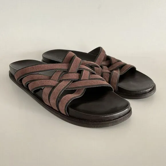 Cole Haan Sandals 11M Brown Feathercraft Woven Open-toe Fisherman