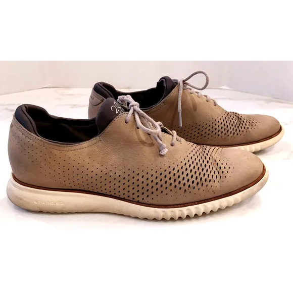 Cole Haan Zerogrand 2.0 GRAND Mens 12 M Lined‎ Laser Wingtip Oxford Shoes C23814