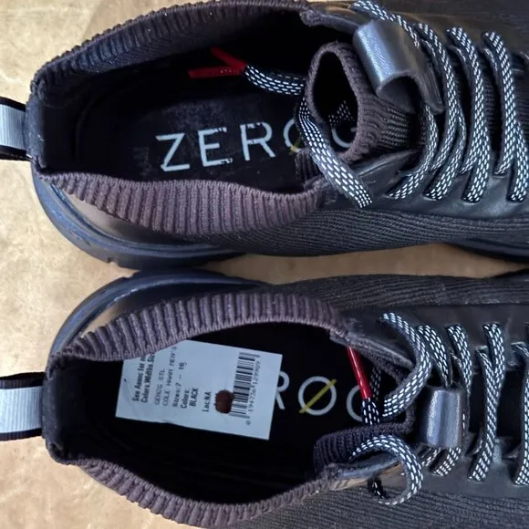 Cole Haan Zerogrand Black Knit High-Top Sneakers 8 Shoes
