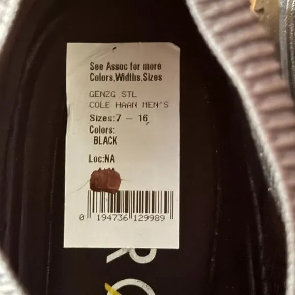 Cole Haan Zerogrand Black Knit High-Top Sneakers 8 Shoes