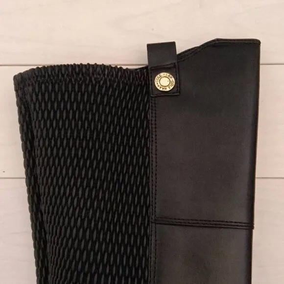 Cole Haan Women's Leather Galina Knee High Boots Black Size 8.5B