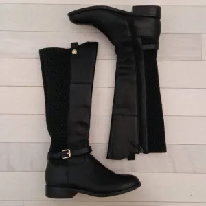 Cole Haan Women's Leather Galina Knee High Boots Black Size 8.5B