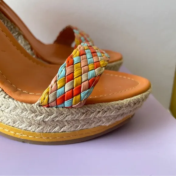 Colorful Woven Wedge Sandals by Madden Girl Size 7
