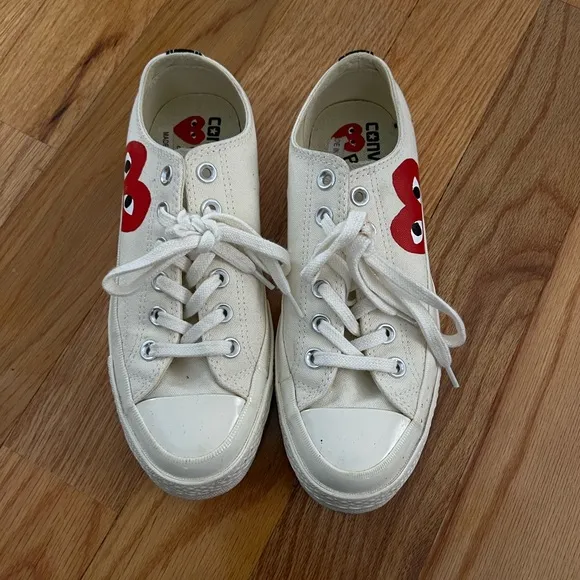 Comme des Garçon PLAY x Converse Low Top Chuck Taylor Sneakers