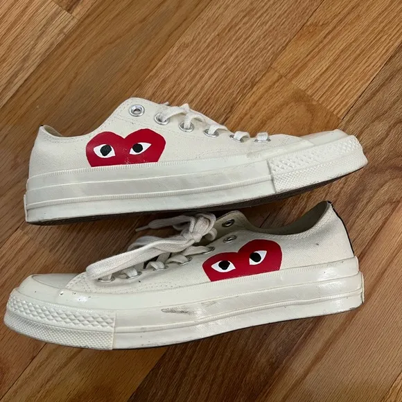 Comme des Garçon PLAY x Converse Low Top Chuck Taylor Sneakers