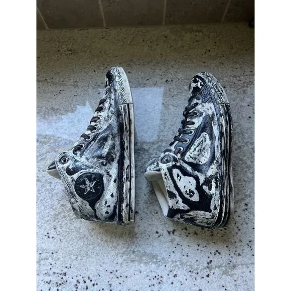 Converse All Star Chuck Taylor’s Lace Up Shoes Custom Design OOAK Mens 10.5 NWOT