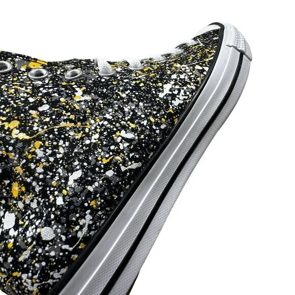 Converse All Star High Top Sneakers Mens 8 Canvas Paint Splatter A00468F NEW