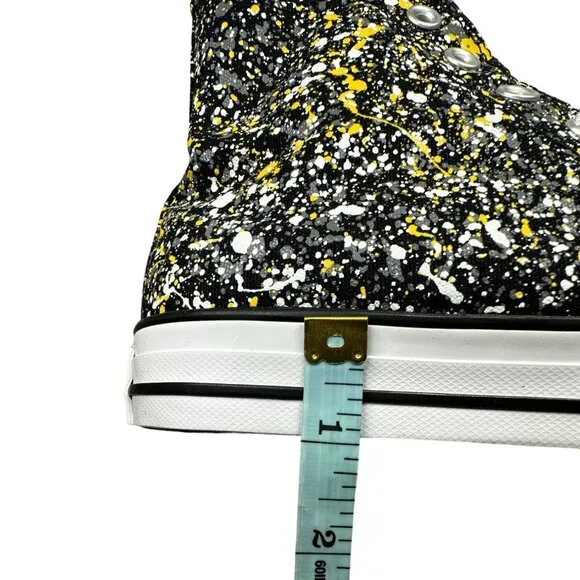 Converse All Star High Top Sneakers Mens 8 Canvas Paint Splatter A00468F NEW