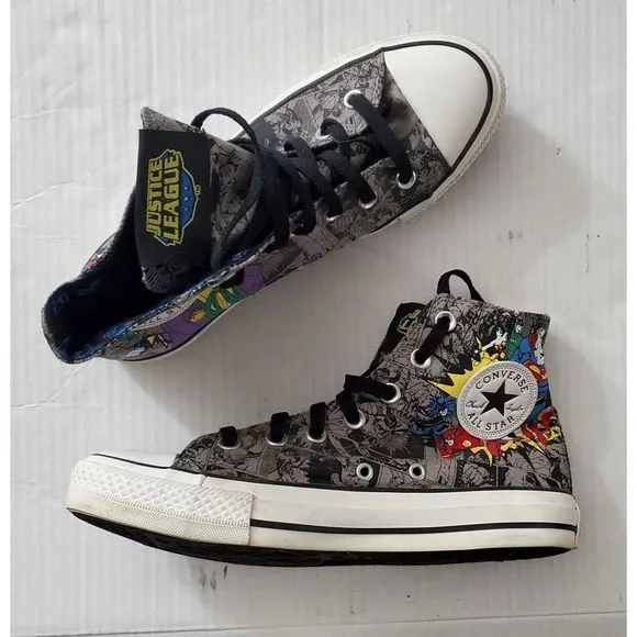 Converse‎ All Star Justice League DC Comics High Top Shoes Mens Sz 6 Women's 8