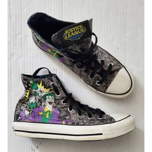 Converse‎ All Star Justice League DC Comics High Top Shoes Mens Sz 6 Women's 8
