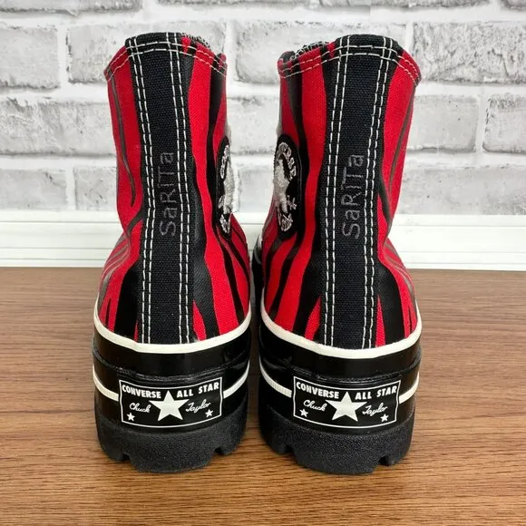 ⭐Converse All Star Lugged 2.0 High Top Sz 7.5 Womens Shoes Red/Black A12843C New
