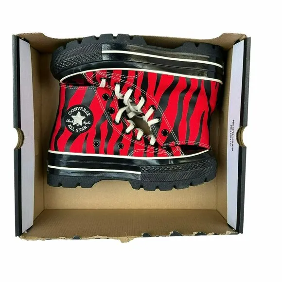 ⭐Converse All Star Lugged 2.0 High Top Sz 7.5 Womens Shoes Red/Black A12843C New