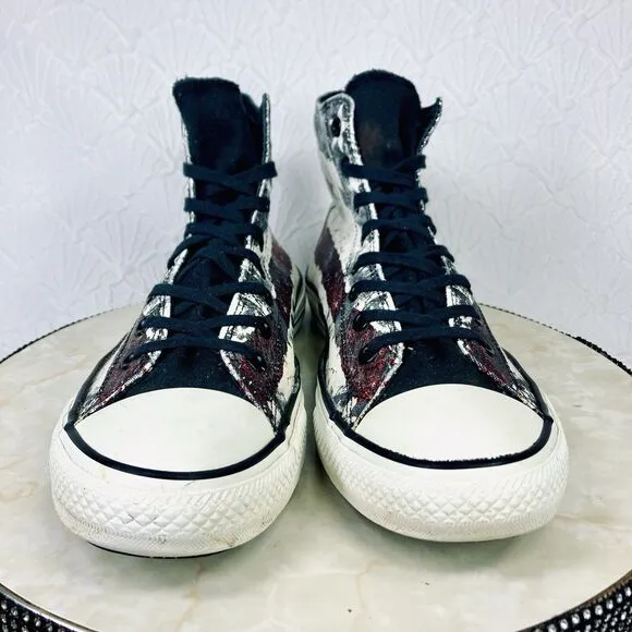 Converse American Flag High Top Sneakers Mens 12 White Blue Streetwear Y2K Shoes