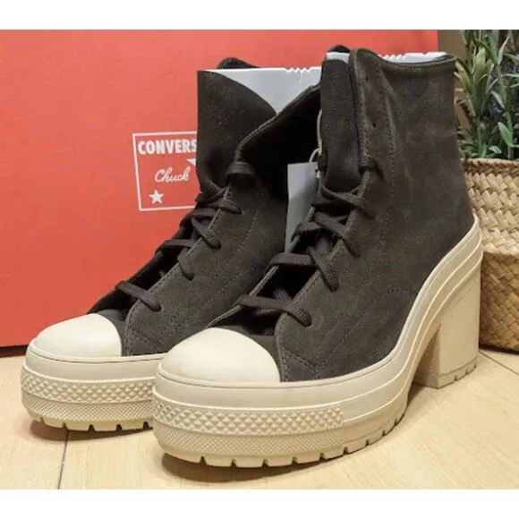 Converse Chuck 70 De Luxe Heel Platform Coffee Break High Top Shoes W9.5 NIB